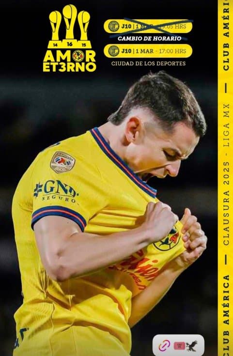 Liga MX: América vs. Toluca Modifican Horario por Seguridad en la Jornada 10